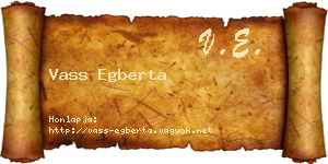 Vass Egberta névjegykártya