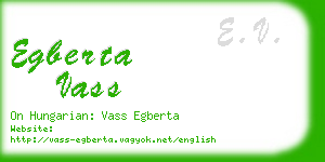 egberta vass business card